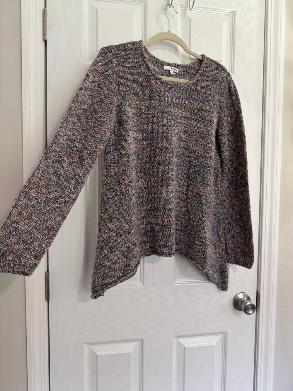 Sonoma Multicolor Knit Crew Neck Long Sleeve Lightweight Pullover Sweater L